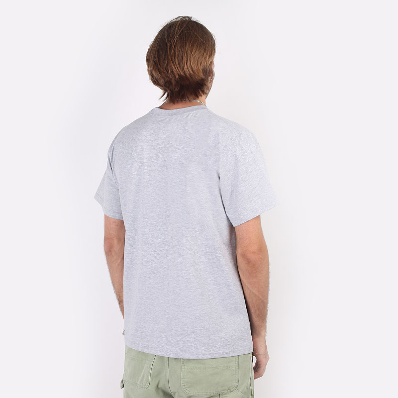 мужская серая футболка Hard Tee Hard-tee-grey/navy - цена, описание, фото 4